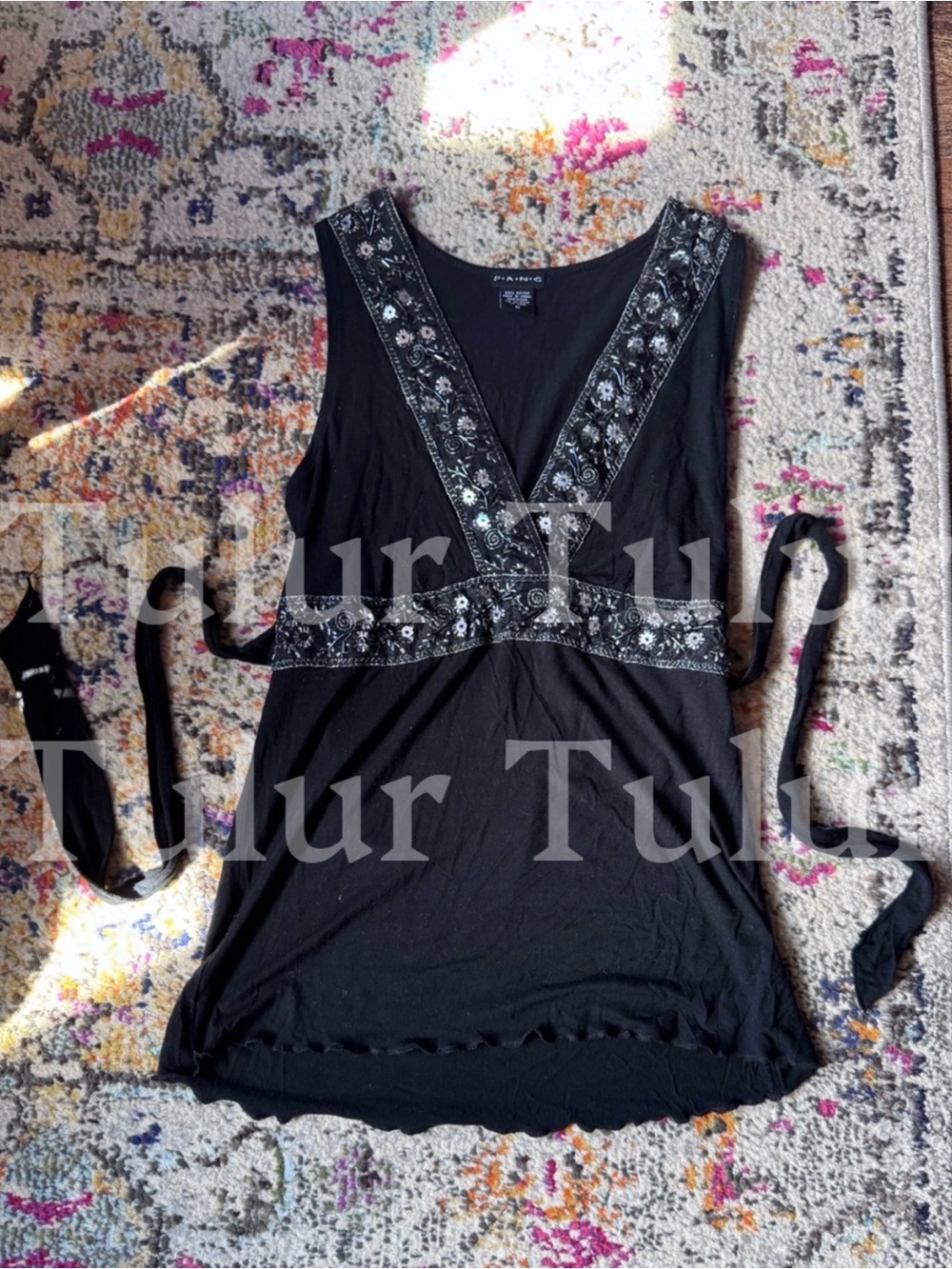 Fang Vintage 90’s Beaded Tank Top M